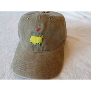 Masters Tournament Golf Hat Cap Strap Back Mens Suede Beige Tan Augusta PGA